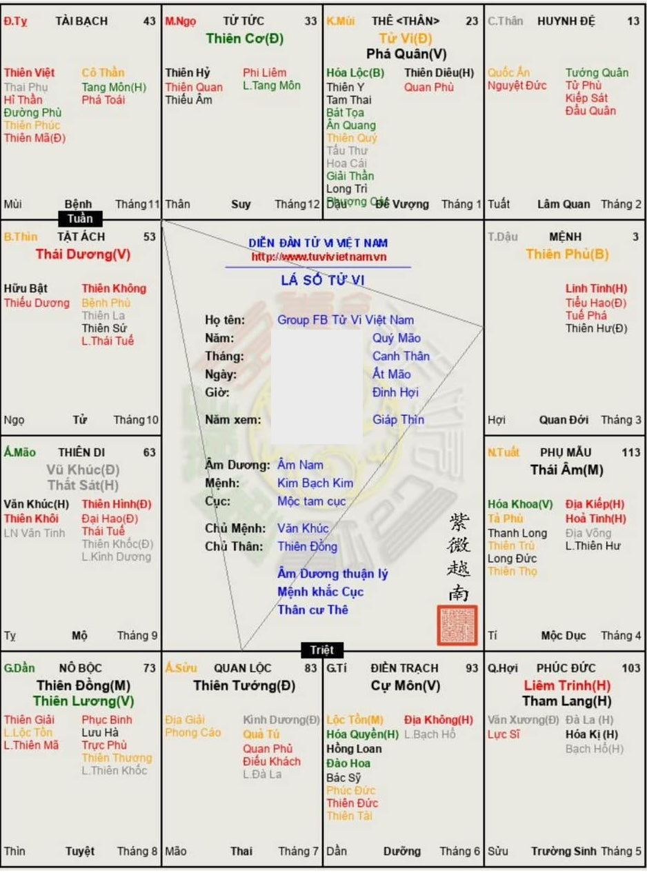 Horoscope of a male born in the hour of the Pig, on the 10th day of the 7th month, year of the Cat