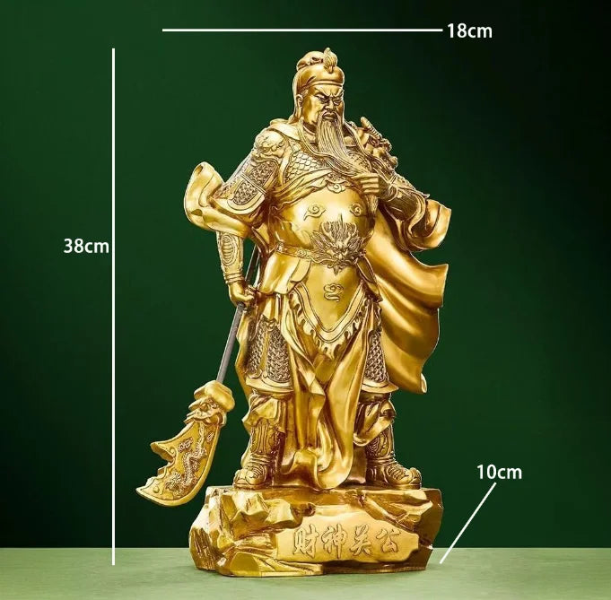 Fengshui Fortune Guan Gong Sculpture Resin Accessories Home Cabinet Figurines Decoration Office Store Guan Yu Statue Ornaments
