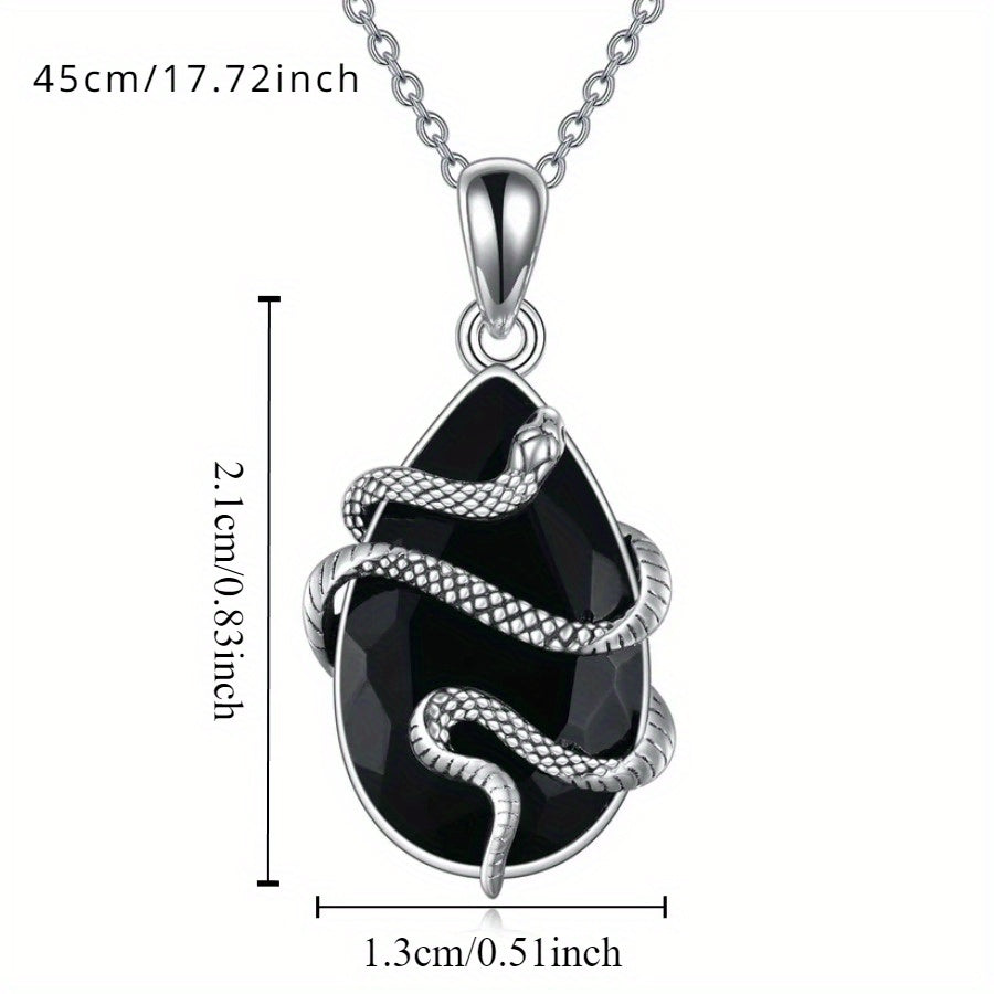 1pc Bohemian Feng Shui Drop Snake Necklace Jewelry Men & Women's Daily Wear Halloween Wear Exquisite Halloween Jewelry Gifts For Loved Ones And Friends
