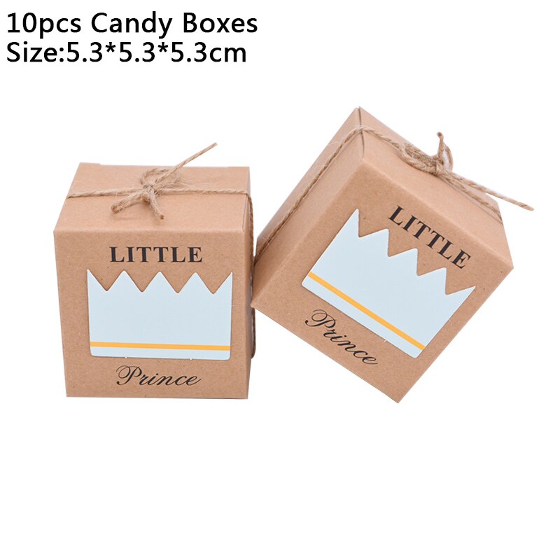 10Pcs Gift Boxes Kraft Paper Candy Box Wedding Favors Baby Shower Decoration Boy Or Girl Gender Reveal Birthday Party Supplies