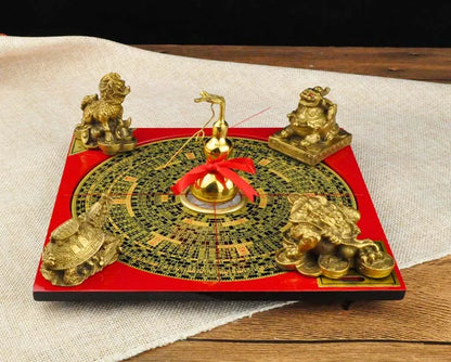 Asia Geomantic FENG SHUI master tool-HOME OFFICE efficacious JIN MU SHUI HUO TU Town house money drawing 8 Diagrams LUO PAN ZHEN