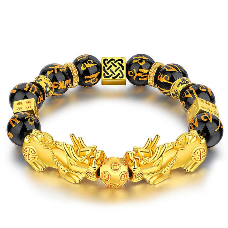 Pixiu Guardian Bracelet Bring Luck Wealth Beads Strand Bracelets Chinese Fengshui Wristband Unisex Lucky Wealthy Men Women