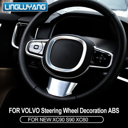 Steering Wheel Frame Decoration Cover Trim For Volvo S90 v90 xc90 v60 s60 xc60 V60CC V90CC Car interior accessories