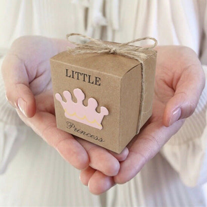 10Pcs Gift Boxes Kraft Paper Candy Box Wedding Favors Baby Shower Decoration Boy Or Girl Gender Reveal Birthday Party Supplies