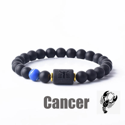 12 Constellation Bracelet Homme Zodiac Bangles Men Cancer Virgo Leo Libra Bracelet for Women Friendship Gift Bracelet on Hand