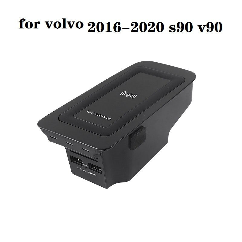 For volvo xc60 s90 v90 new 2020 s60 v60 Qi Car Wireless Charger Induction Fast Charging 2015 2016 2017 2018 2019 2023 xc90