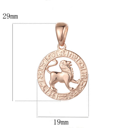 12 Choose Women Men 585 Rose Gold Color Zodiac Constellation Pisces Pendant