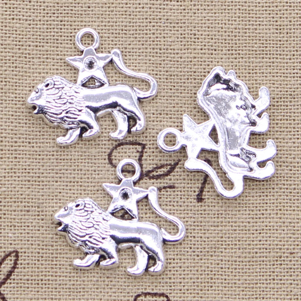 12pcs Charms Zodiac Capricron Aquarius Aries Cancer Leo Libra Taurus Scorpio Sagittarius Vigro Gemini Pisces DIY Antique Pendant