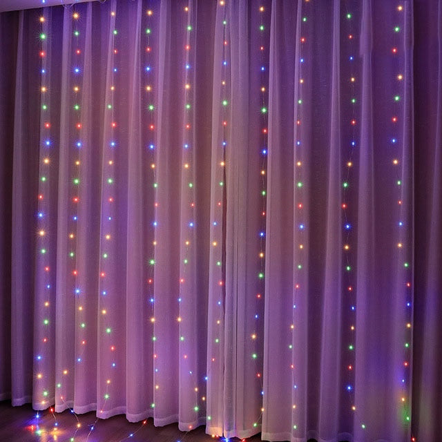 Festoon Christmas Curtain Light Garland Merry Christmas Decor For Home Christmas Ornament Xmas Gifts Navidad 2023 New Year 2024