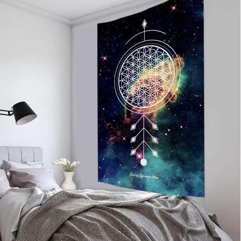 Tarot Card Tapestry Wall Hanging Astrology Divination Bedspread Beach Mat hippie decor wall cloth boho decor witchcraft hippie