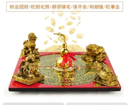 Asia Geomantic FENG SHUI master tool-HOME OFFICE efficacious JIN MU SHUI HUO TU Town house money drawing 8 Diagrams LUO PAN ZHEN