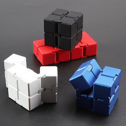 Infinity Cube Fidget Toys Metal Plastic Antistress Cube Magic Folding Game Stress Anxiety Relief Fingertip for Adult Kids Gift