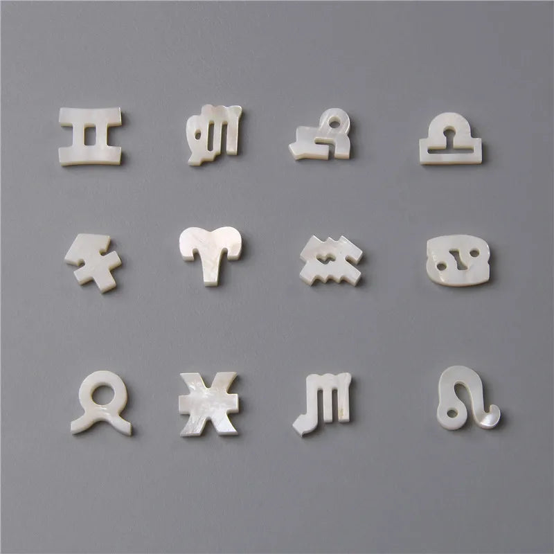 10PCS/lot 12 Constellation Horoscope Charms Beads 12 Zodiac Signs Multistyle Beads for DIY Couples Bracelets Jewelry Making
