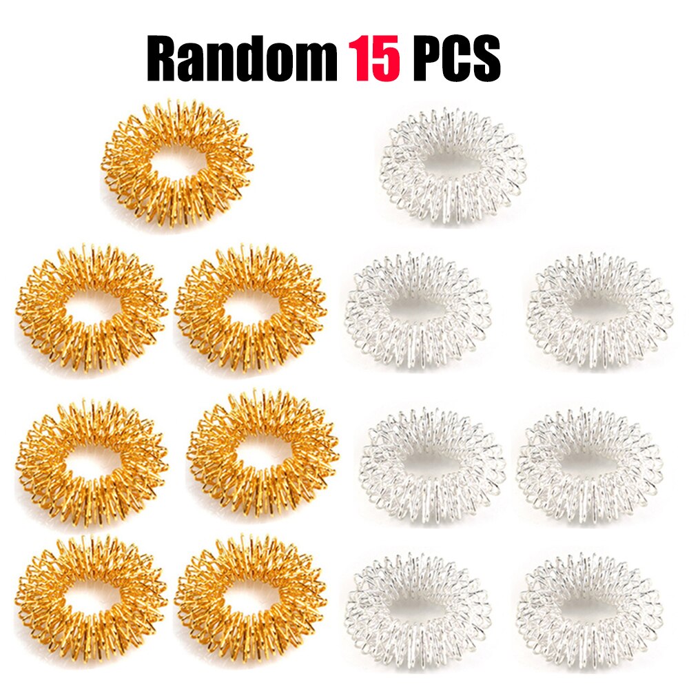 15Pcs Fidget Toys Finger Ring Toy Stress Relief Sensory Spring Finger Autism Anti Stress ADHD Toy Kid Aldult Finger Massage Ring