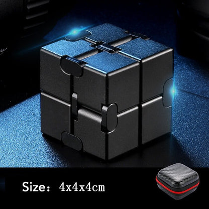 Infinity Cube Fidget Toys Metal Plastic Antistress Cube Magic Folding Game Stress Anxiety Relief Fingertip for Adult Kids Gift