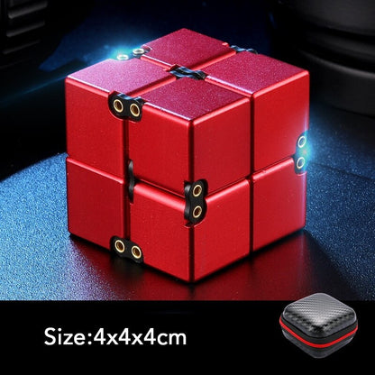 Infinity Cube Fidget Toys Metal Plastic Antistress Cube Magic Folding Game Stress Anxiety Relief Fingertip for Adult Kids Gift