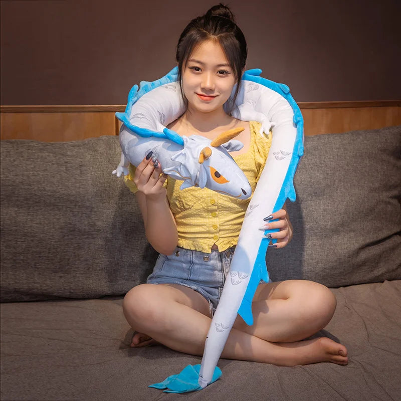 220CM Chinese Style Zodiac Dragon Plush Toys Stuffed Dinosaur PLush Dolls Animal Sleep Long Pillow Birthday Gift for Boy Kids