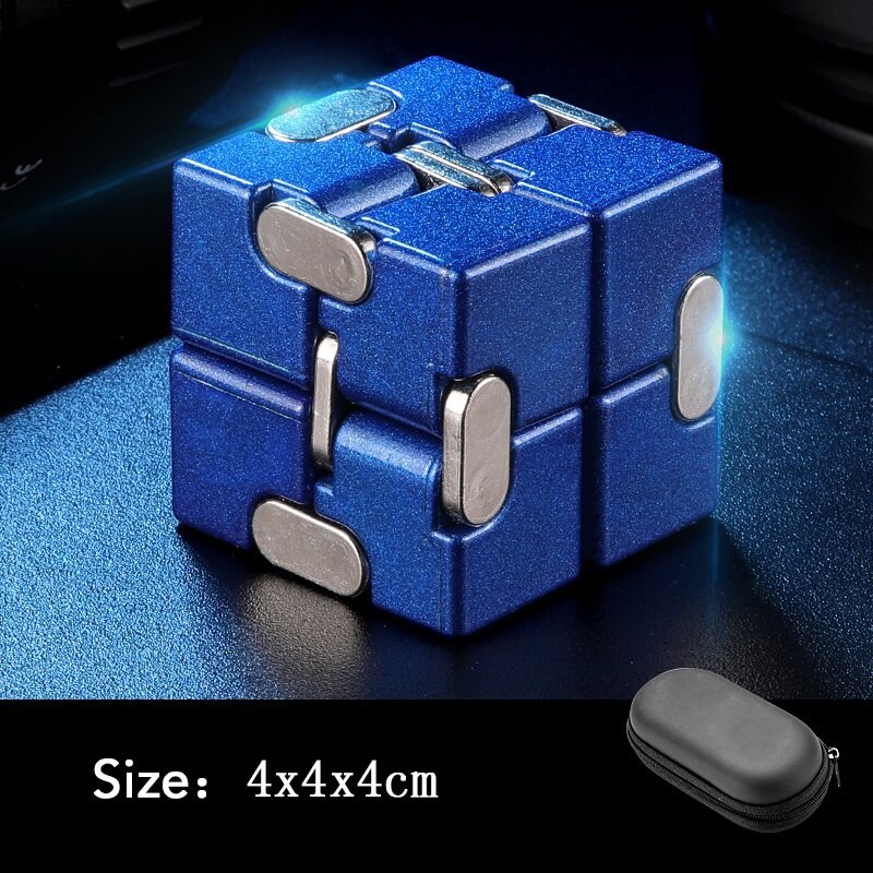 Infinity Cube Fidget Toys Metal Plastic Antistress Cube Magic Folding Game Stress Anxiety Relief Fingertip for Adult Kids Gift