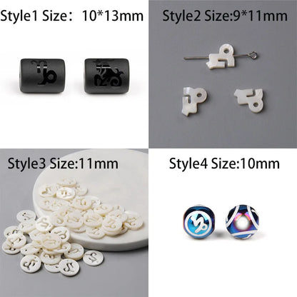 10PCS/lot 12 Constellation Horoscope Charms Beads 12 Zodiac Signs Multistyle Beads for DIY Couples Bracelets Jewelry Making