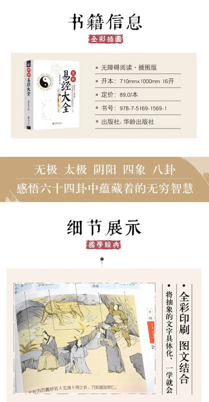 I Ching Complete Works Genuine Vernacular Zhou Yi Quan Book Illustrated I Ching Daquan Gossip Feng Shui Classic Books