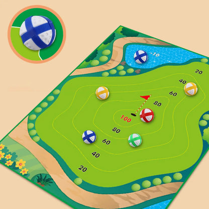 Golf Chipping Game Golf Chipping Battle Game With Hitting Mat Sticky Practice Mat With Club Putting Green Training Equipment For