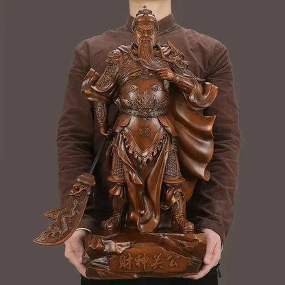 Fengshui Fortune Guan Gong Sculpture Resin Accessories Home Cabinet Figurines Decoration Office Store Guan Yu Statue Ornaments