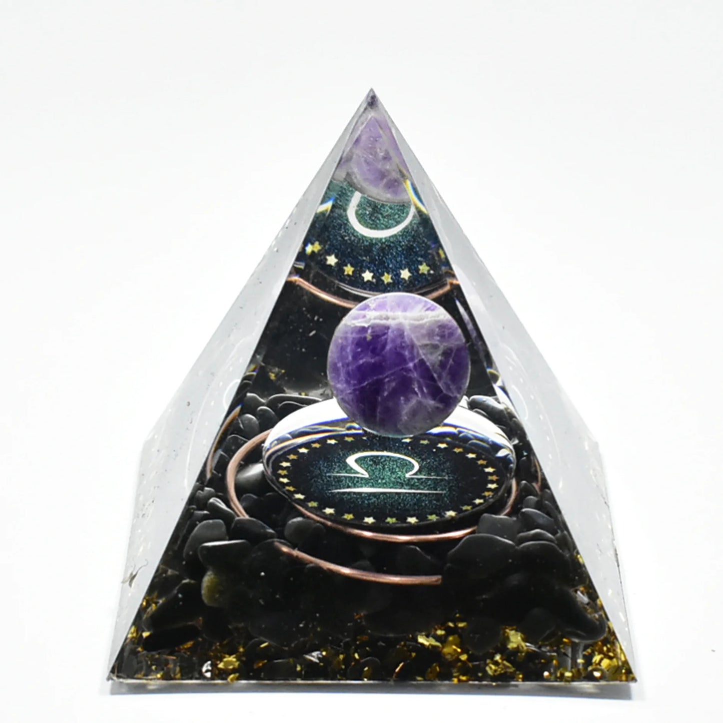 12 Zodiacs Orgone Pyramid 5cm Horoscope Healing Natural Crystal Stone Chakra Reiki Orgonite Gemstones Birthday Constellation