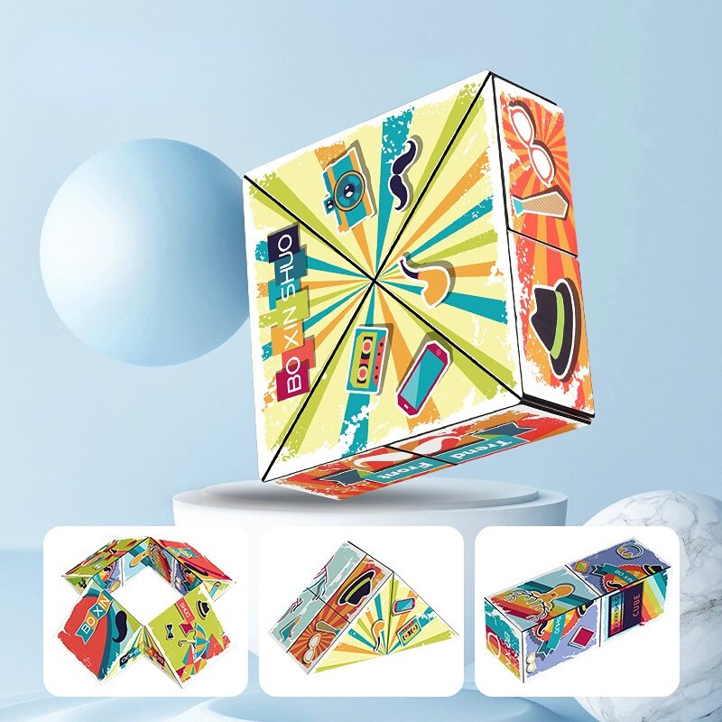 New Infinity Magic Cube Children Anti Stress Puzzle Fingertip Toy Kids Decompression Sensory Toys Variety Folding Cube