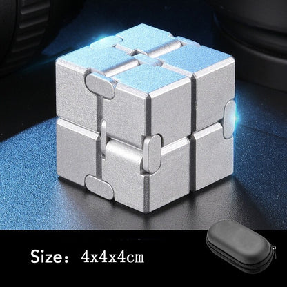 Infinity Cube Fidget Toys Metal Plastic Antistress Cube Magic Folding Game Stress Anxiety Relief Fingertip for Adult Kids Gift