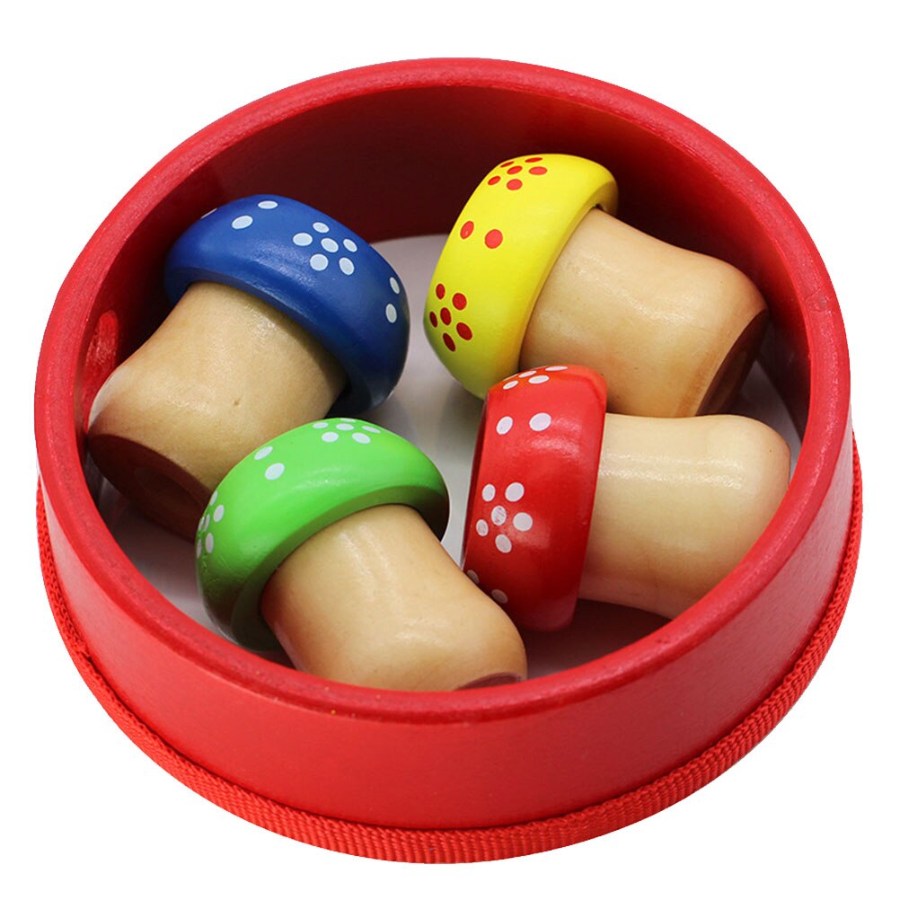 4 PCS Funny Kaleidoscope Educational Toy Wooden Mushroom Kids Outdoor Playset Children Bee Eye Toys