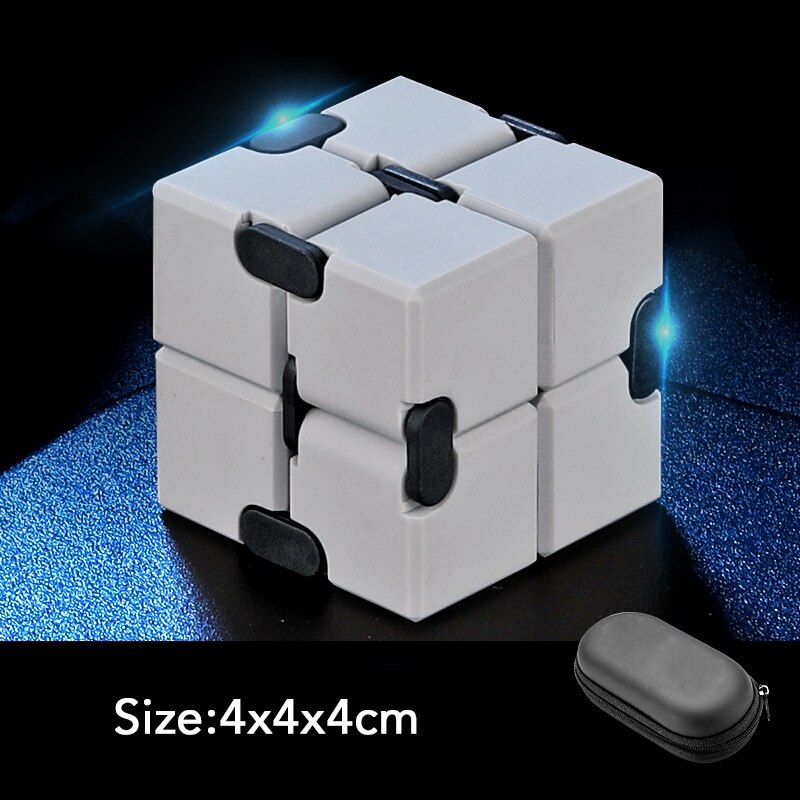 Infinity Cube Fidget Toys Metal Plastic Antistress Cube Magic Folding Game Stress Anxiety Relief Fingertip for Adult Kids Gift