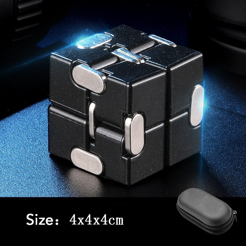 Infinity Cube Fidget Toys Metal Plastic Antistress Cube Magic Folding Game Stress Anxiety Relief Fingertip for Adult Kids Gift