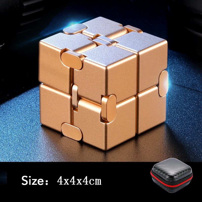 Infinity Cube Fidget Toys Metal Plastic Antistress Cube Magic Folding Game Stress Anxiety Relief Fingertip for Adult Kids Gift