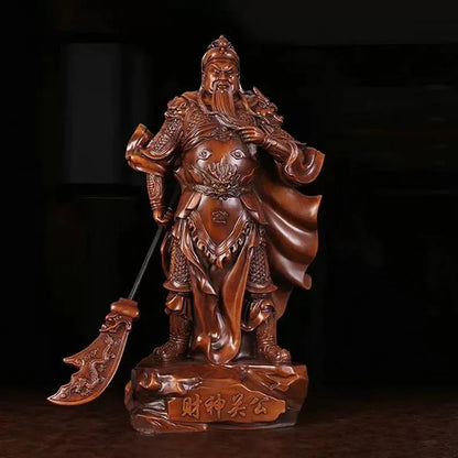 Fengshui Fortune Guan Gong Sculpture Resin Accessories Home Cabinet Figurines Decoration Office Store Guan Yu Statue Ornaments