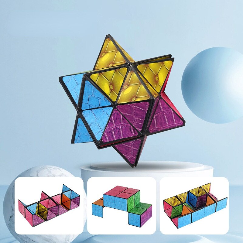 New Infinity Magic Cube Children Anti Stress Puzzle Fingertip Toy Kids Decompression Sensory Toys Variety Folding Cube