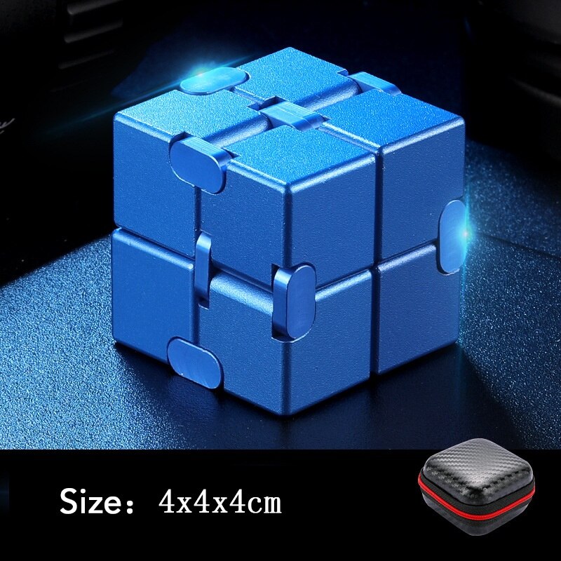 Infinity Cube Fidget Toys Metal Plastic Antistress Cube Magic Folding Game Stress Anxiety Relief Fingertip for Adult Kids Gift