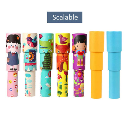 Scalable Rotation Kaleidoscope 30cm Magic Changeful Adjustable Fancy Colored World Toys For Children Autism Kid Puzzle Toy Gifts