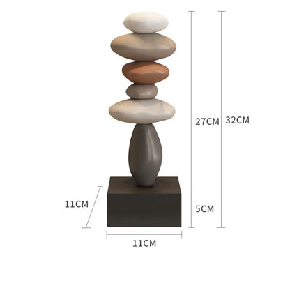 Feng Shui Stone Resin Sculpture, Modern Art Stone Carving Model, Desktop Decoration, Home Garden Decoration Crafts, Gifts