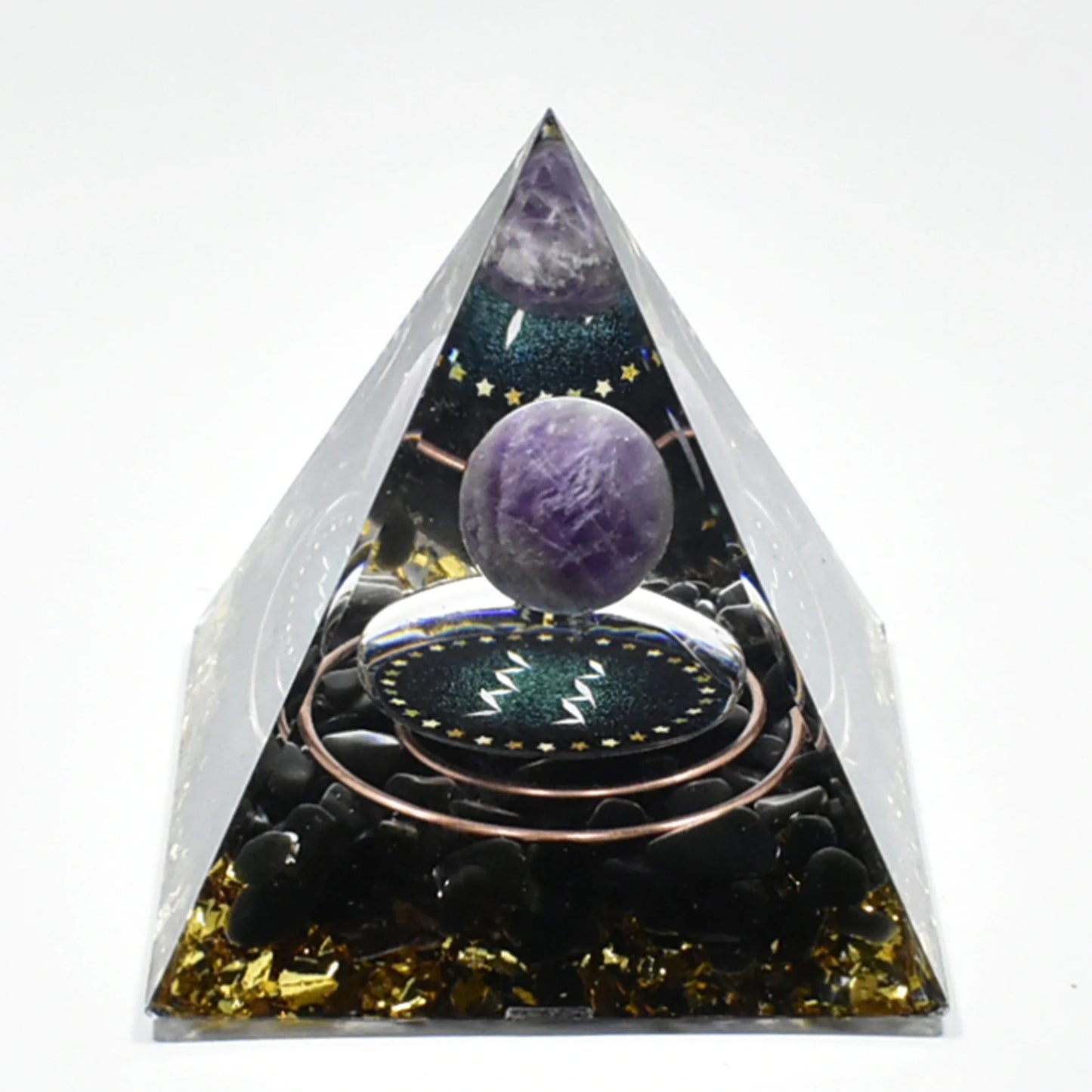 12 Zodiac Orgone Pyramid 5cm Horoscope Healing Natural Crystal Stone Ornaments Chakra Reiki Orgonite Gemstones Birthday Gifts