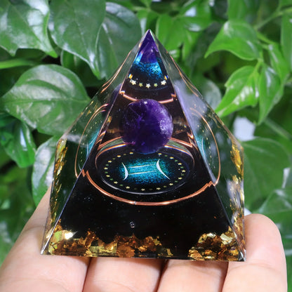 12 Zodiac Orgone Pyramid 5cm Horoscope Healing Natural Crystal Stone Ornaments Chakra Reiki Orgonite Gemstones Birthday Gifts
