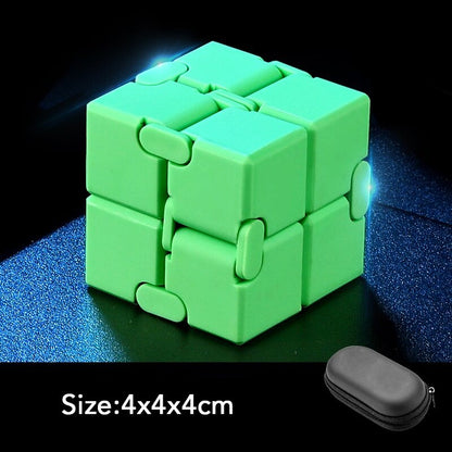 Infinity Cube Fidget Toys Metal Plastic Antistress Cube Magic Folding Game Stress Anxiety Relief Fingertip for Adult Kids Gift