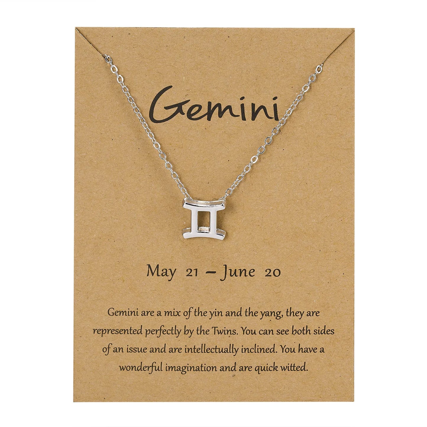 12 Horoscope Silver Color Pendant Necklace for Men Women Taurus Aries Leo Pisces Virgo 12 Constellations Jewelry Holiday Gifts