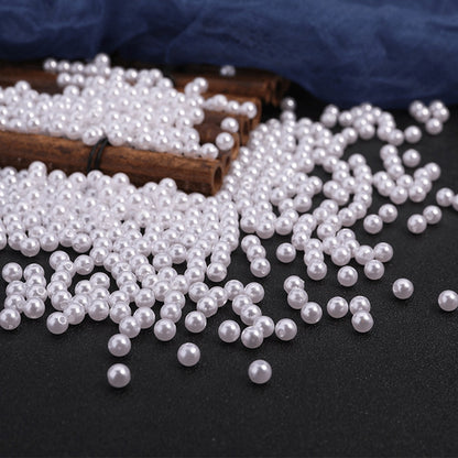 4/6/8/10/12/14/16mm Pearl Beads ABS Loose Round Beads Craft for Fashion Jewelry Making White Beige DIY Imitation Garment Beads