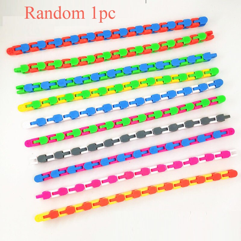 1Pcs Chain Wacky Tracks Snap Click Fidget Toys Anti Stress Kids Autism Snake Puzzles Classic Sensory Antistress Toy