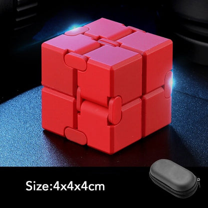 Infinity Cube Fidget Toys Metal Plastic Antistress Cube Magic Folding Game Stress Anxiety Relief Fingertip for Adult Kids Gift