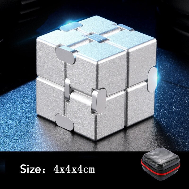 Infinity Cube Fidget Toys Metal Plastic Antistress Cube Magic Folding Game Stress Anxiety Relief Fingertip for Adult Kids Gift