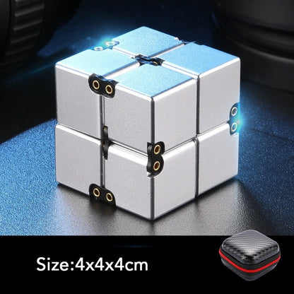 Infinity Cube Fidget Toys Metal Plastic Antistress Cube Magic Folding Game Stress Anxiety Relief Fingertip for Adult Kids Gift