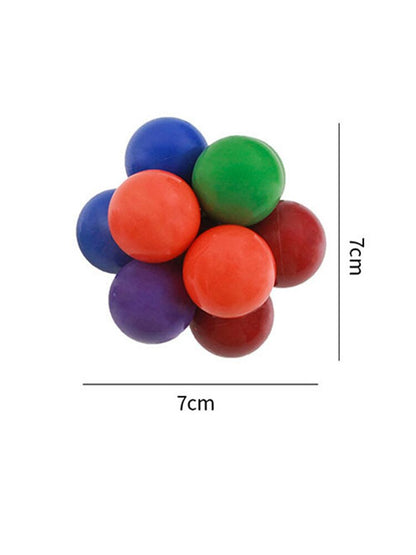 Stress Relief Rlastic Colorful Balls to Relieve Dtress Sensory Toys Autism Fidgeting toys Kids Puzzle Beads Squeeze Ball Gift