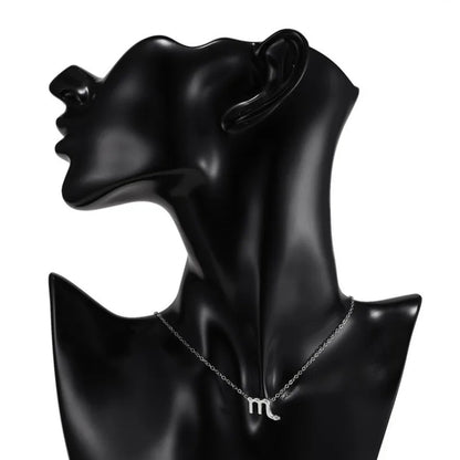 12 Horoscope Silver Color Pendant Necklace for Men Women Taurus Aries Leo Pisces Virgo 12 Constellations Jewelry Holiday Gifts