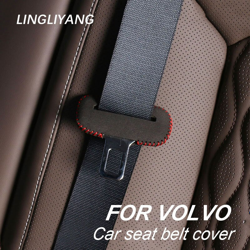 For volvo xc60 xc90 S90 V90CC S60 V60CC V40 S80 XC40 xc70 v50 c40 flip fur safety belt buckle protection cover Car accessories